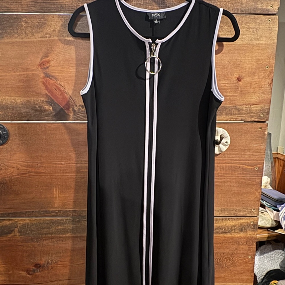 MSK Black Dress with Purple Accents
